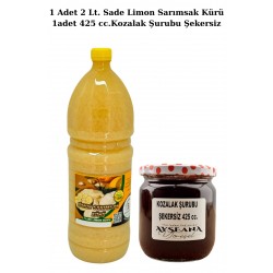 Limon Sarımsak Kürü 2 lt. Kozalak Şurubu 425 ml. Şekersiz