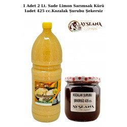 Limon Sarımsak Kürü 2 lt. Kozalak Şurubu 425 ml. Şekersiz