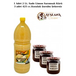 Limon Sarımsak Kürü 2 Lt ,Kozalak Şurubu x3 425 ml. Şekersiz