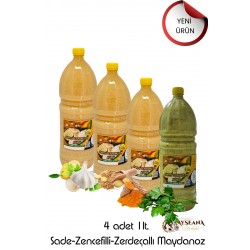 Limon Sarımsak Kürü Set 4 x 1 Lt. Set (Sade-Zencefilli-Zerdeçallı-Maydanozlu)
