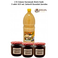 Limon Sarımsak Kürü 2 lt Kozalak Şurubu 425 ml. x3 Şekerli