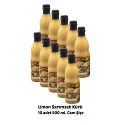 Limon Sarımsak Kürü 10 x 500 ml Cam Şişe El Yapımı