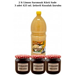 Limon Sarımsak Kürü 2 lt Kozalak Şurubu 425 ml. x3 Şekerli