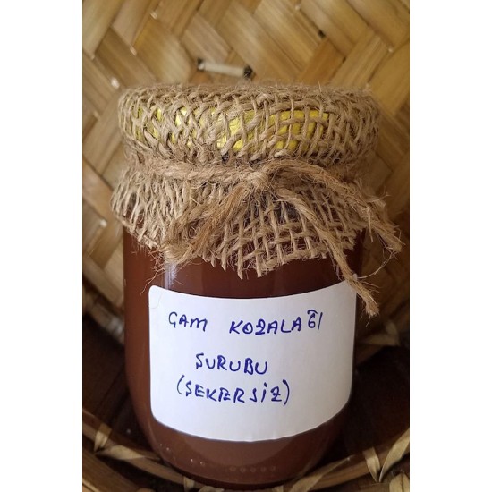 Kozalak Şurubu Odun Ateşinde Ev Yapımı Şekersiz 425ml.