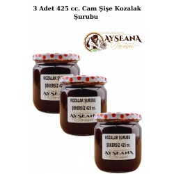 Çam Kozalak Şurubu Odun Ateşinde Ev Yapımı Şekersiz 425ml X3 Adet